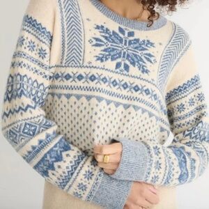 NWOT: J. Crew Fair Isle Snowflake Sweater